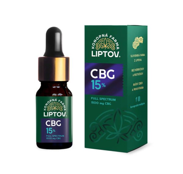 Konopná farma Liptov CBG olej 15% fullspectrum, 10ml