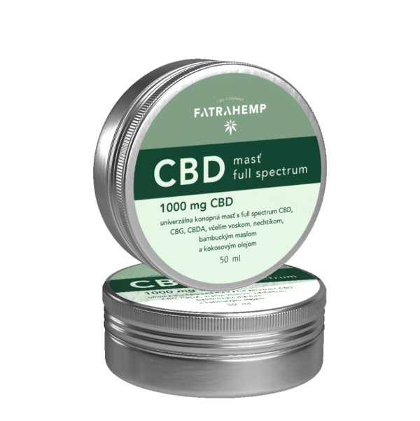 FATRAHEMP konopná masť FORTE 1000mg CBD fullspectrum, 50ml