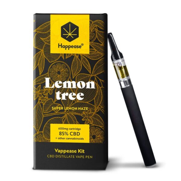 Happease Lemon Tree Vape pen set, 85% CBD fullspectrum