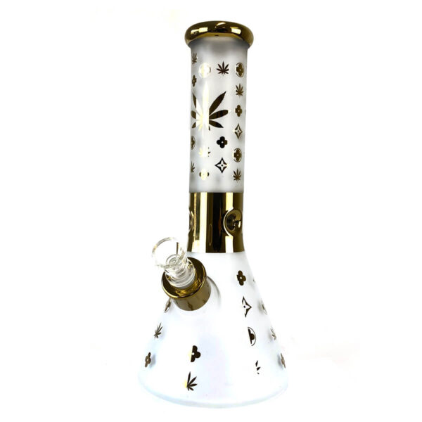 Black Sheep Weed Vuitton Classy Glass Bong Gold 32cm